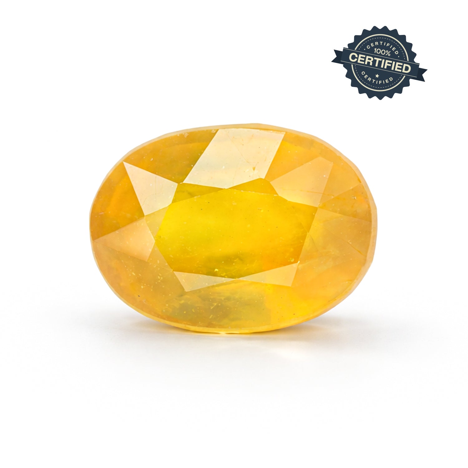 Certified Pukhraj (Yellow Sapphire) Gemstone