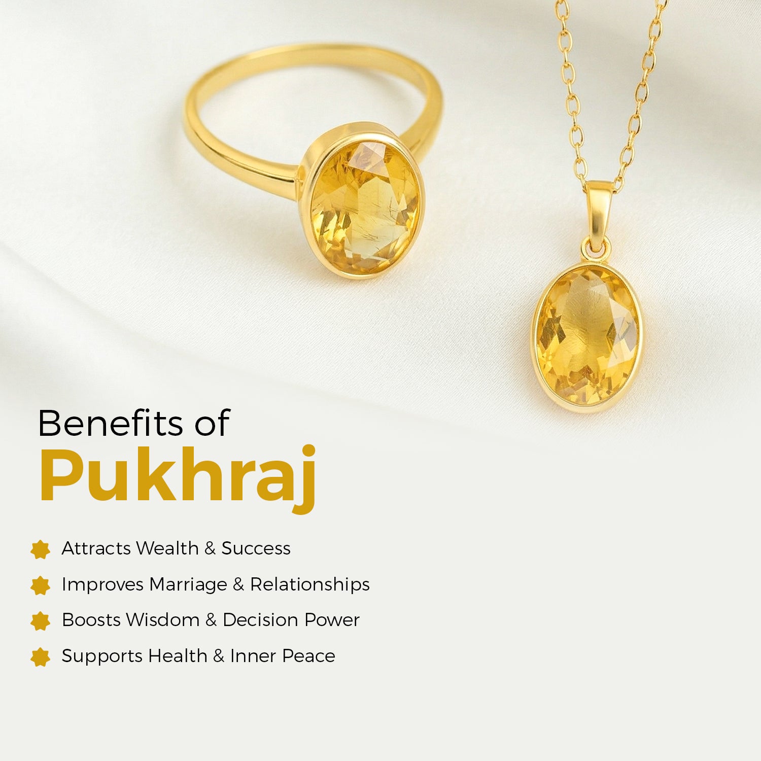 Certified Pukhraj (Yellow Sapphire) Gemstone