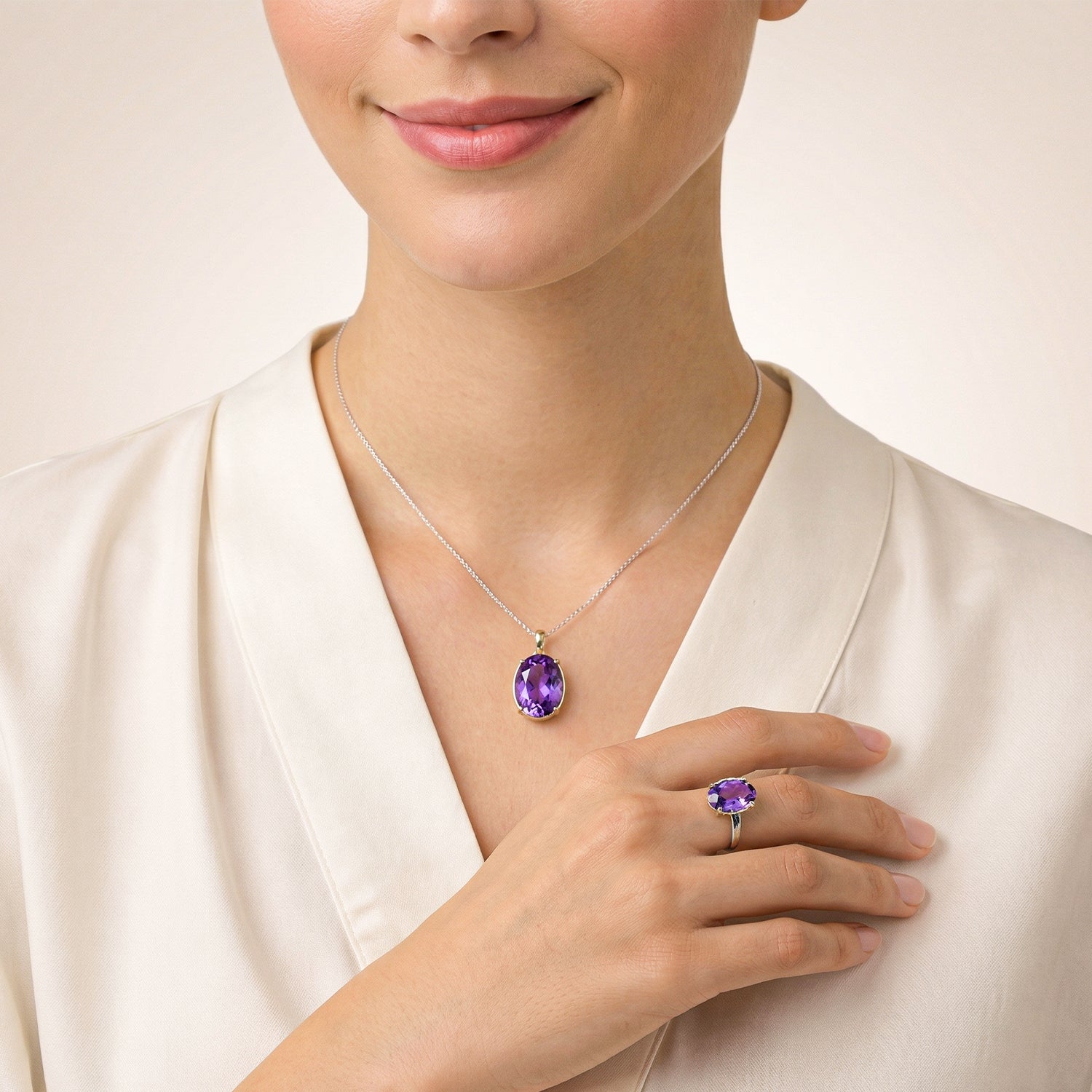 Certified Amethyst (Jamuniya) Gemstone