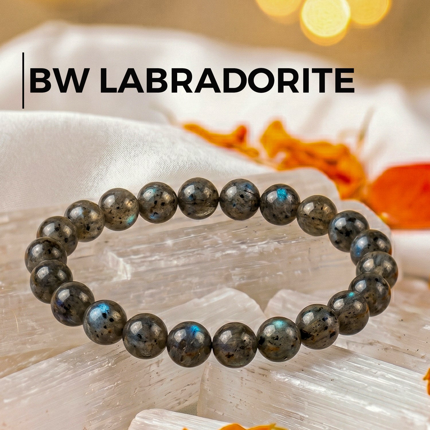 Black & White Labradorite Bracelet