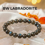 Black & White Labradorite Bracelet