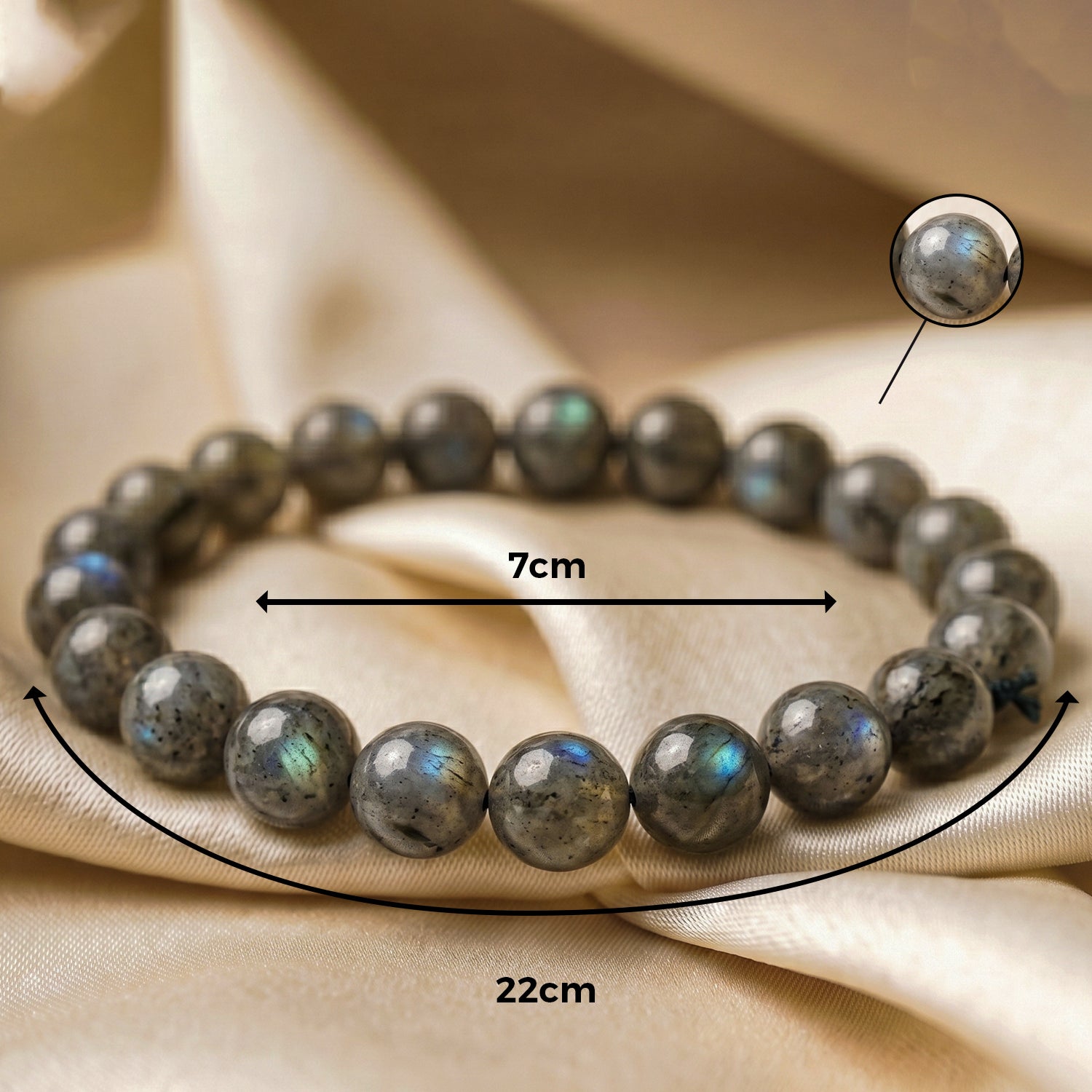 Black & White Labradorite Bracelet