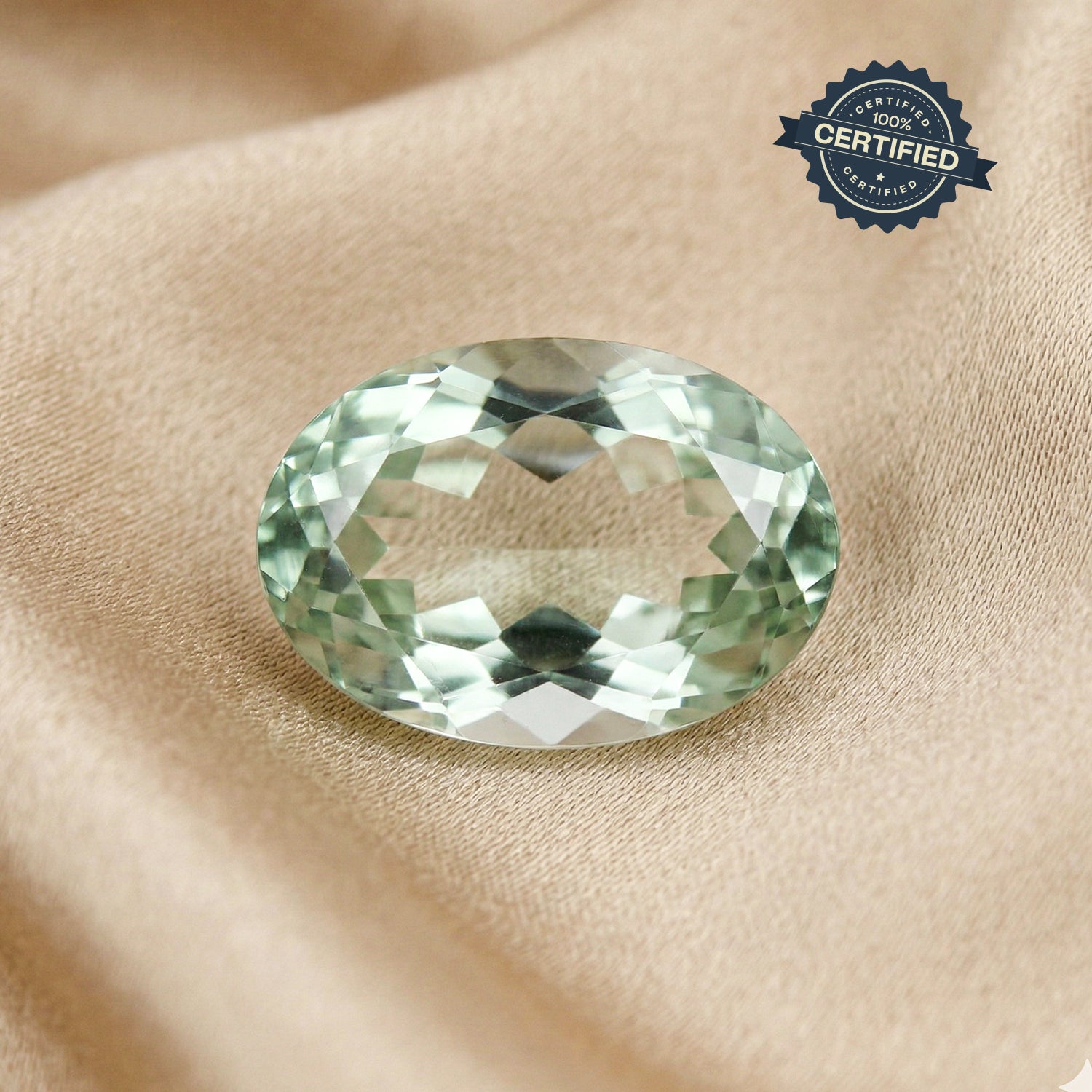 Certified Green Amethyst (Prasiolite) Gemstone