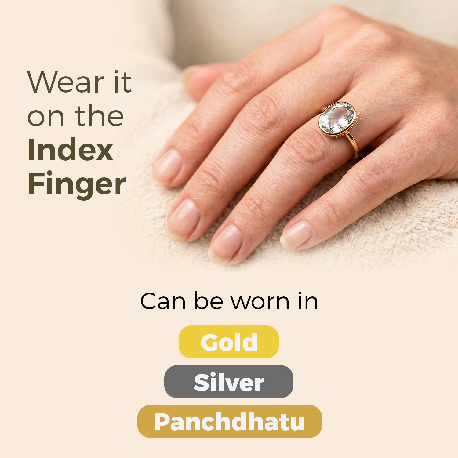 Certified White Topaz (Safed Pukhraj) Gemstone