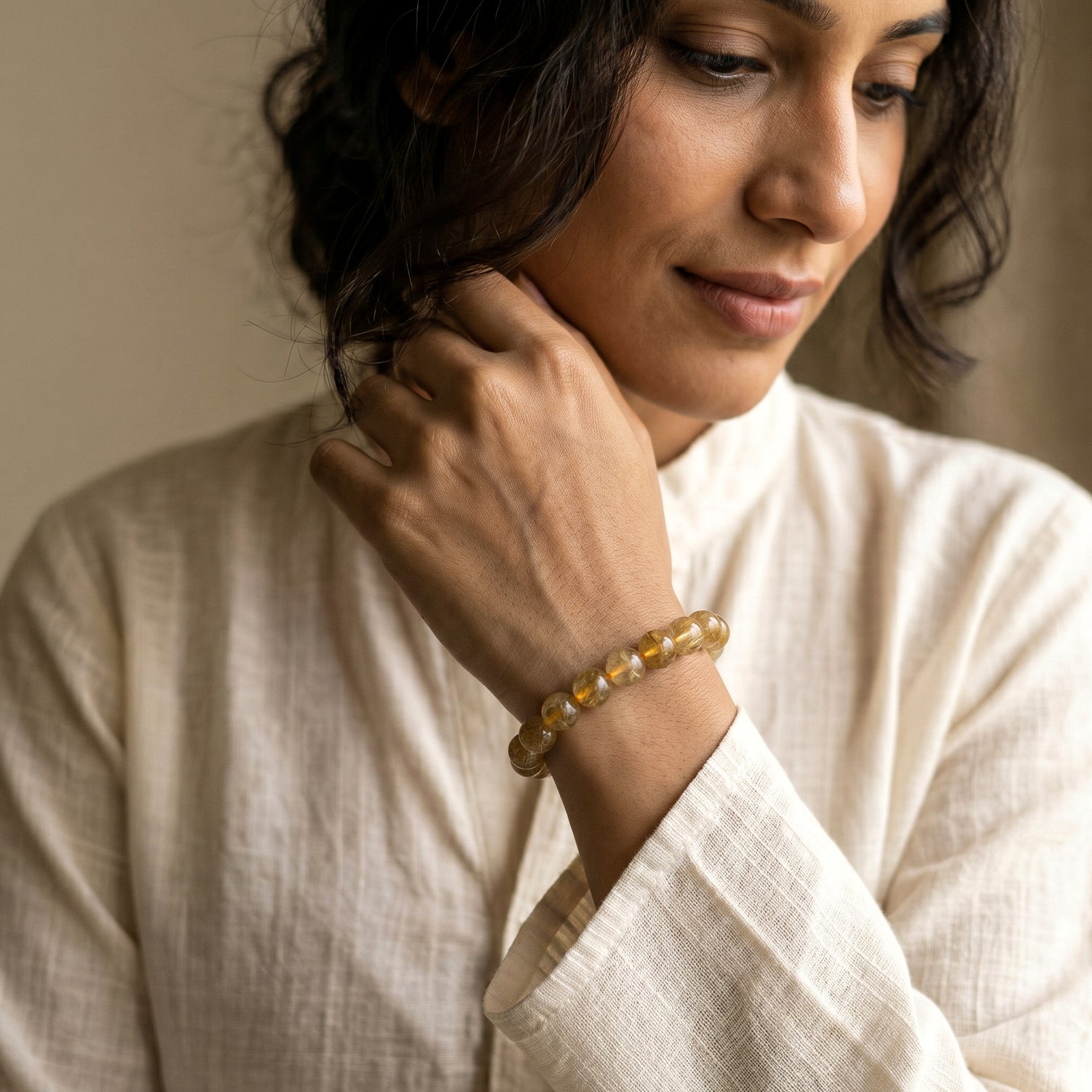 Golden Rutile Quartz Bracelet