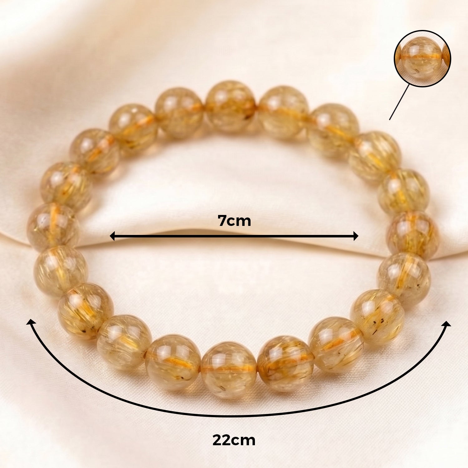 Golden Rutile Quartz Bracelet